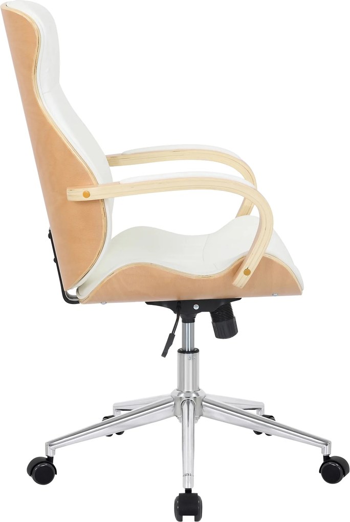 Cadeira de Escritório Melilla Couro Sintético Branco
