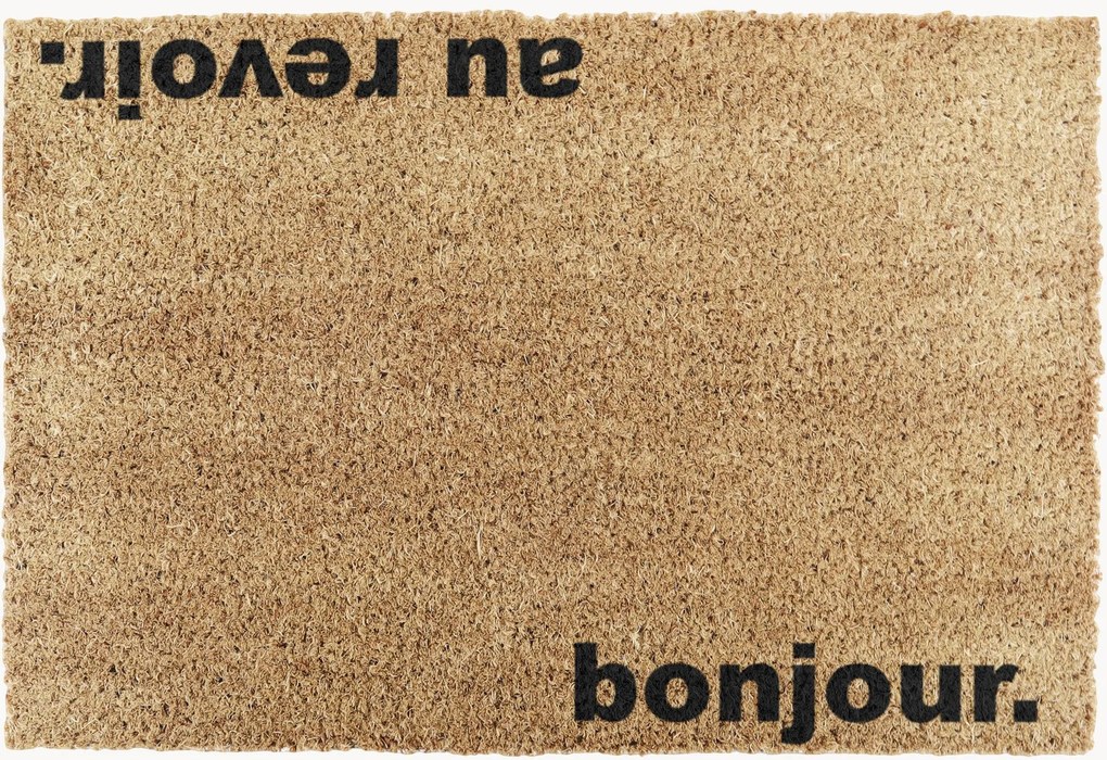Tapete de entrada Bonjour, Au Revoir