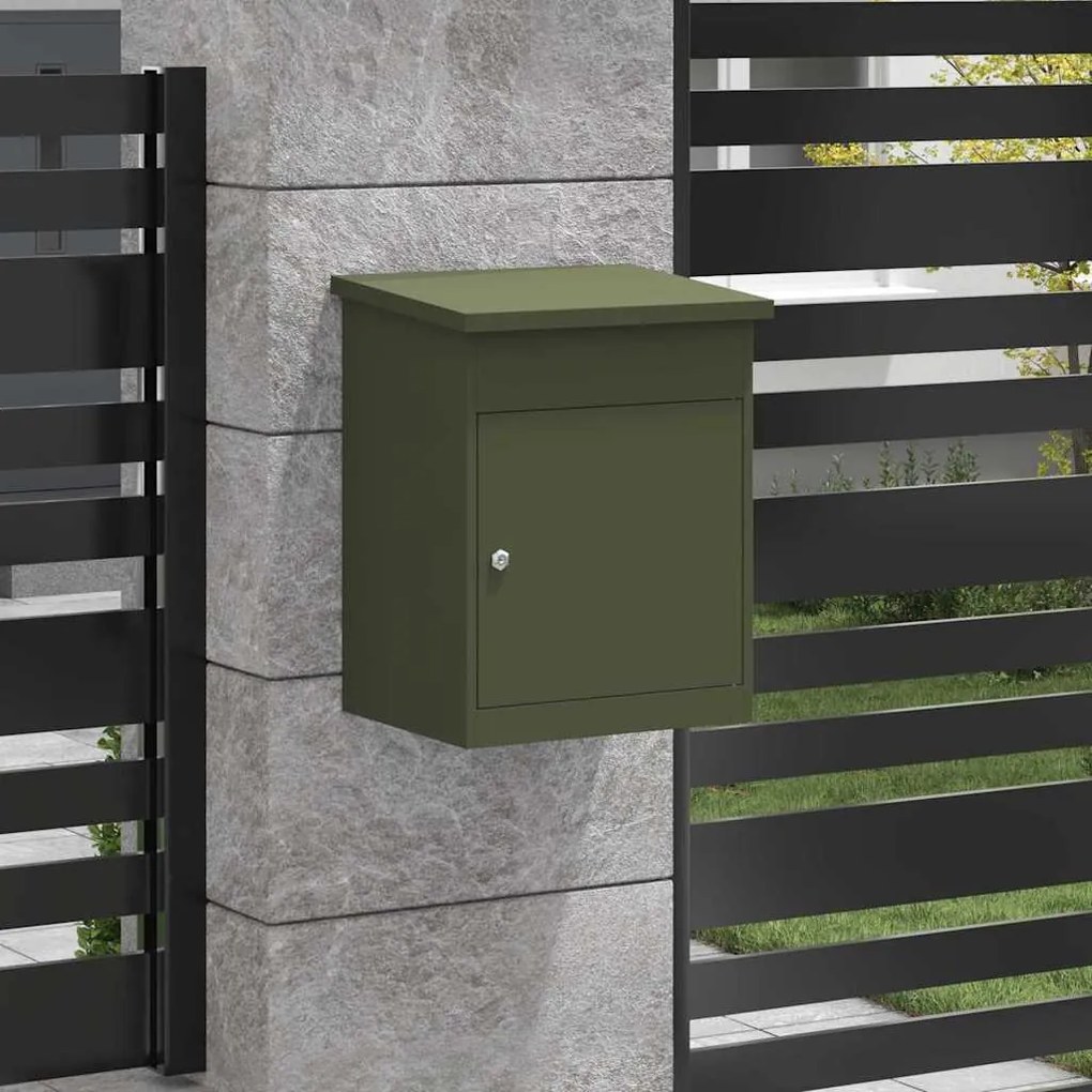 Caixa para entrega de pacotes Verde-oliva 44 x 35 x 59 cm Aço