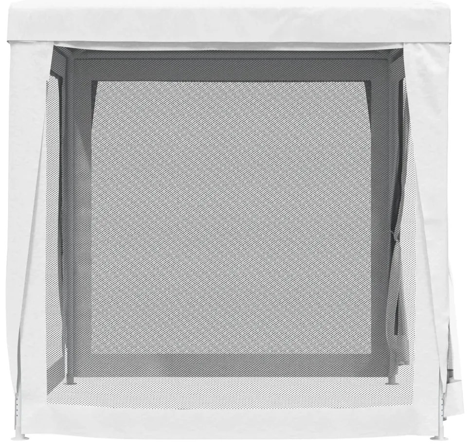 Tenda para festas com 4 paredes laterais em rede 2x2 m branco