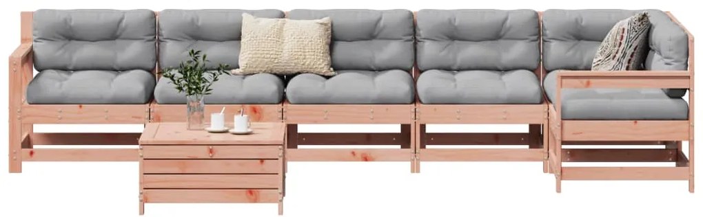 7 pcs conjunto sofás jardim madeira abeto-de-douglas