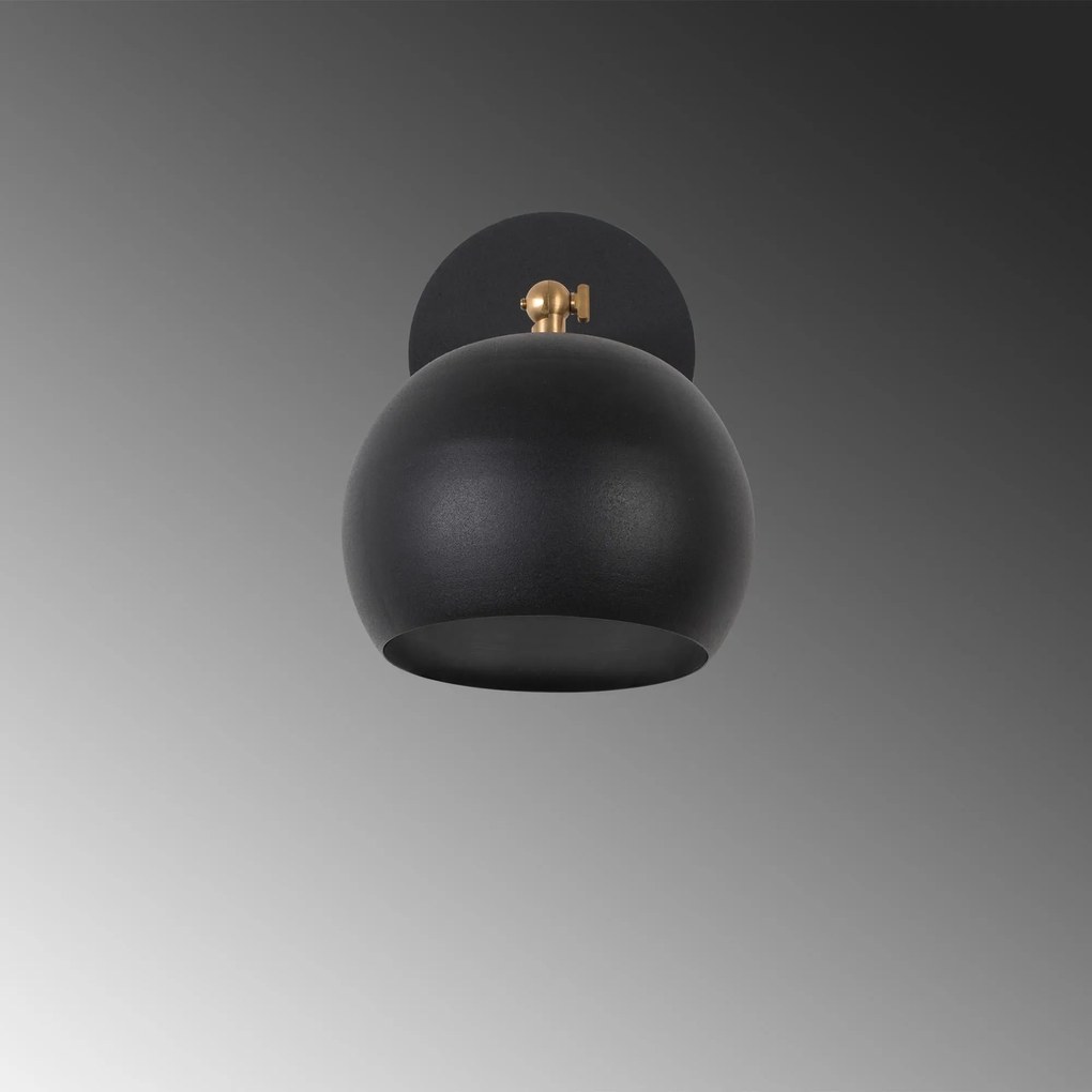 Candeeiro de Parede Sivani – Preto – 15 x 28 cm