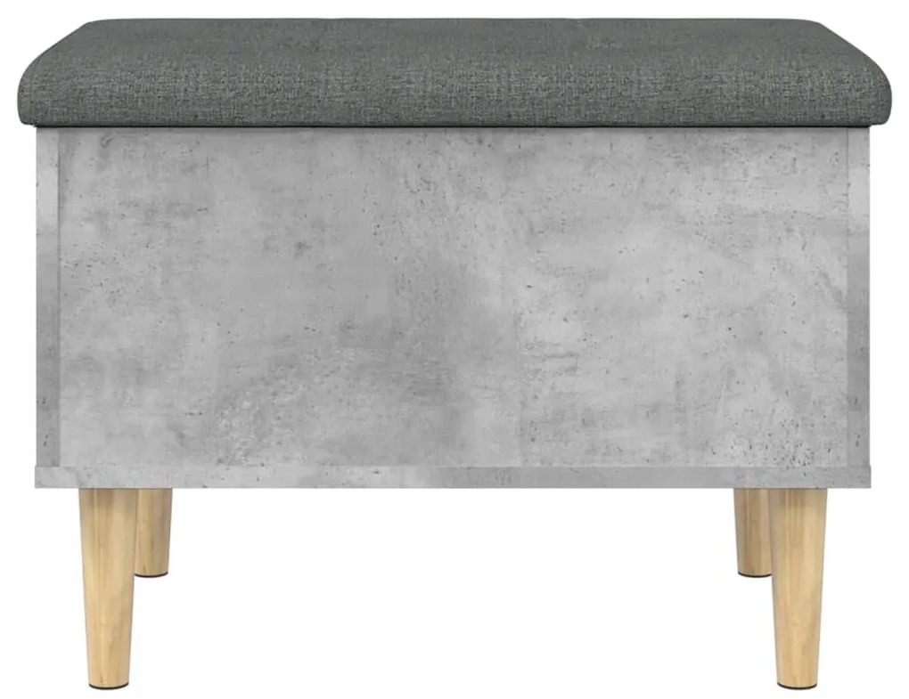 Banco de arrumação 62x42x46cm derivados madeira cinza cimento