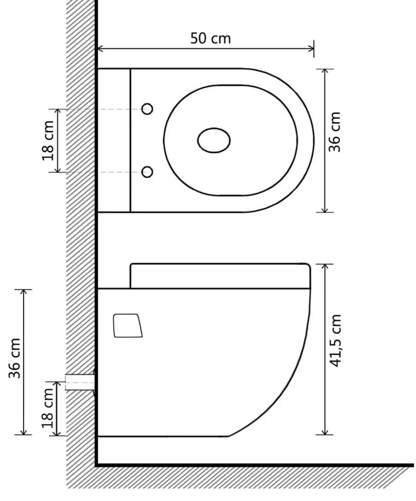 143023 vidaXL Sanita vidaXL de cerâmica preta