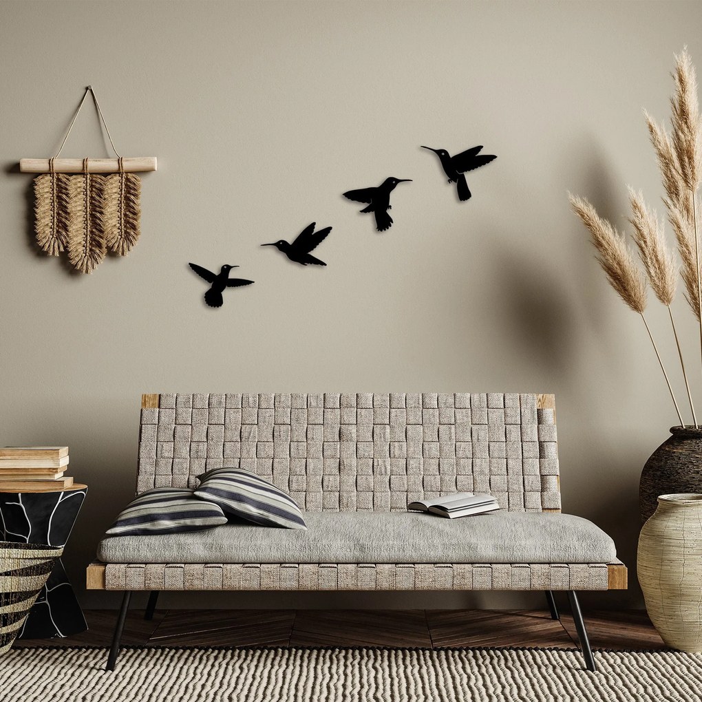 Acessório Decorativo de Parede Birds – Preto – 13 x 20 cm, 14 x 20 cm,