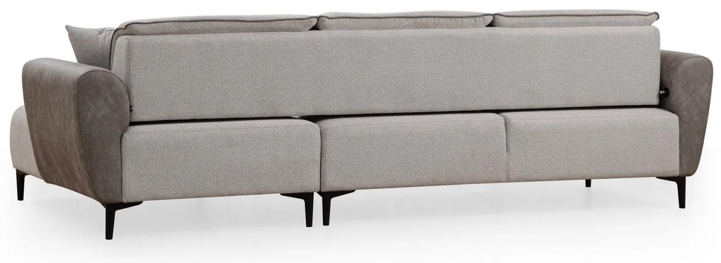 Sofá-Cama de Canto Aren – Cinzento – 150 x 260 cm