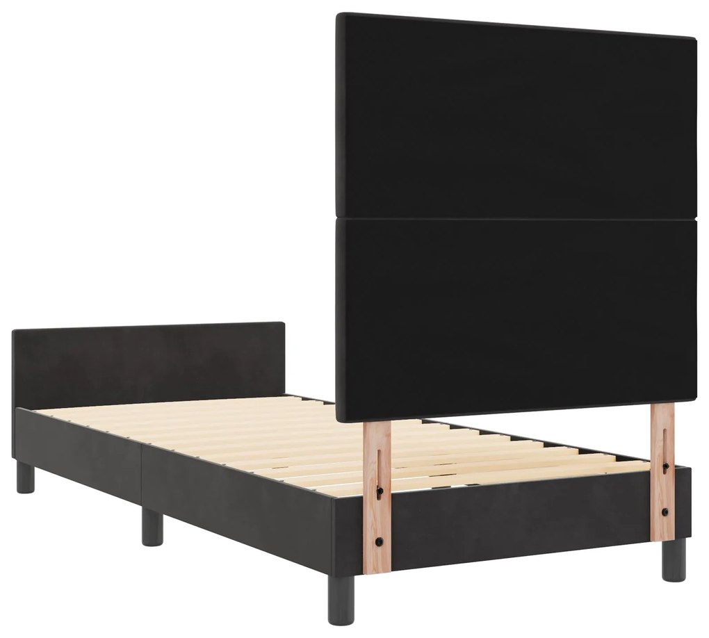 Cama vidaXL Preta 90x190 cm Veludo