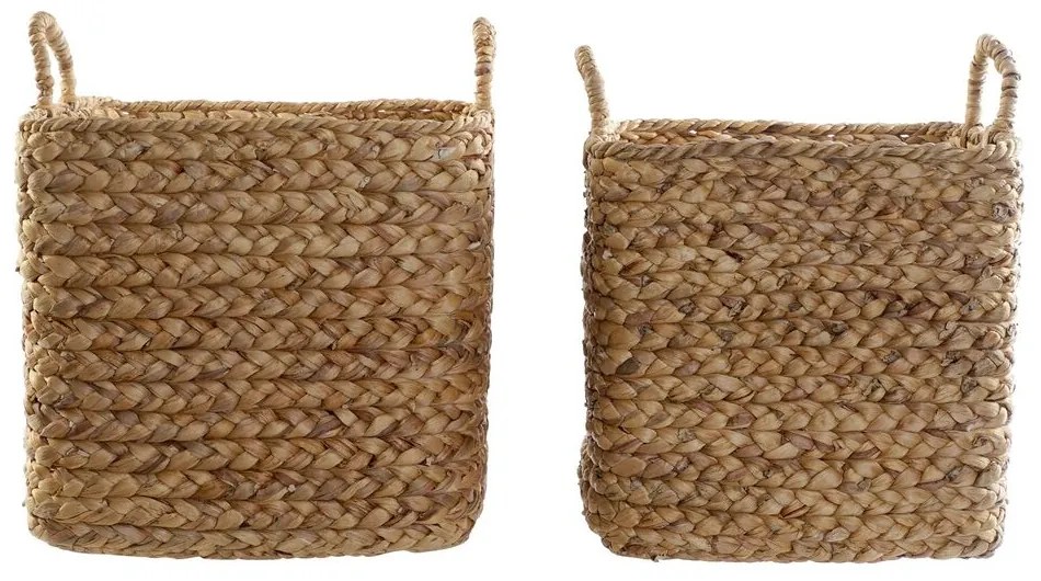 Conjunto de Cestas Dkd Home Decor Bali (38 X 38 X 36 cm) (42 X 42 X 39 cm) (2 Pcs)