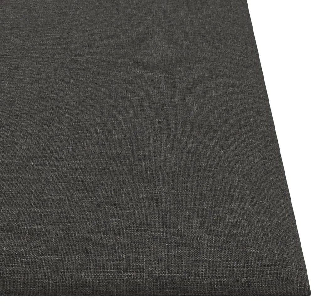 Painel de parede 12 pcs 30x30cm tecido 1,08 m² cor cinza-escuro