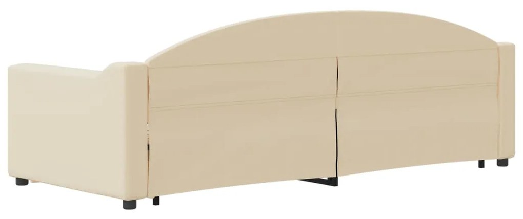 Sofá-cama com gavetão 80x200 cm tecido cor creme
