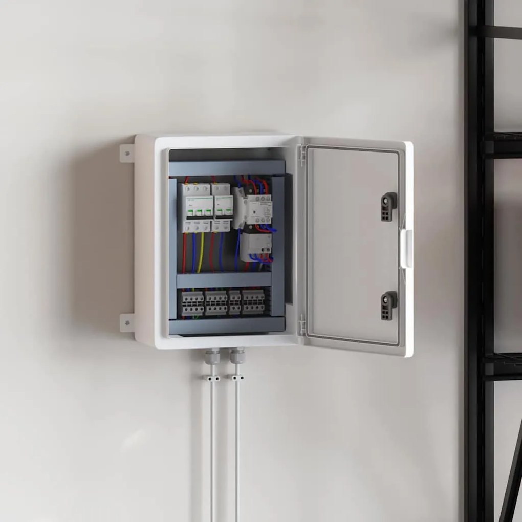 vidaXL Armário de Controle Cinzeto 47 x 20 x 60 cm Plástico ABS