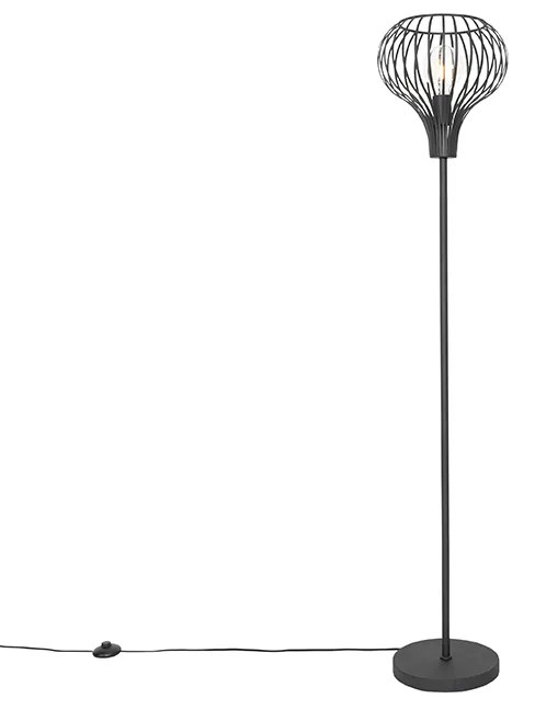 Candeeiro de pé moderno preto - Saffira