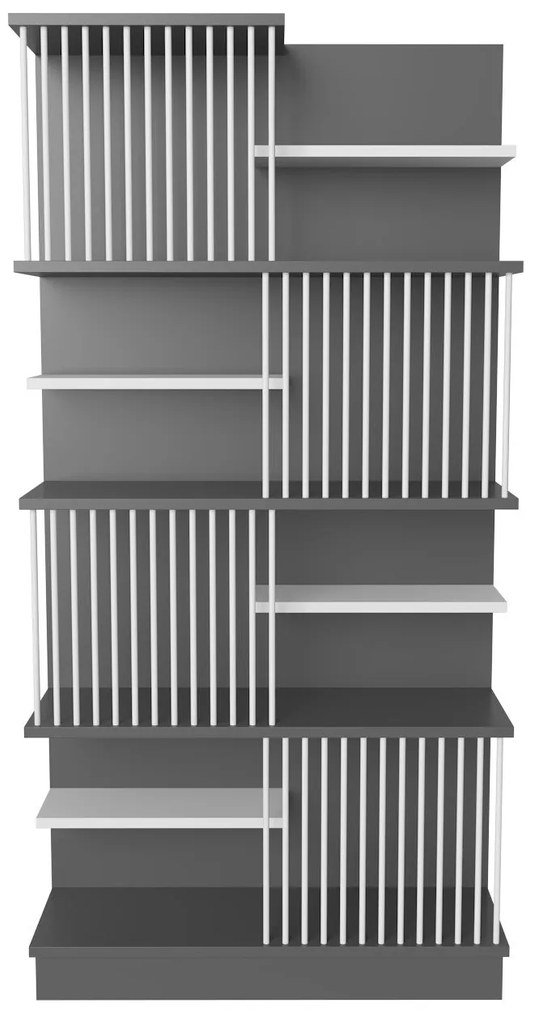 Estante Arya – Antracite e Branco – 80x160x24,6 cm