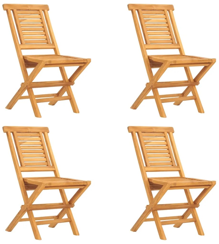 5 pcs conjunto de jantar p/ jardim madeira de teca maciça