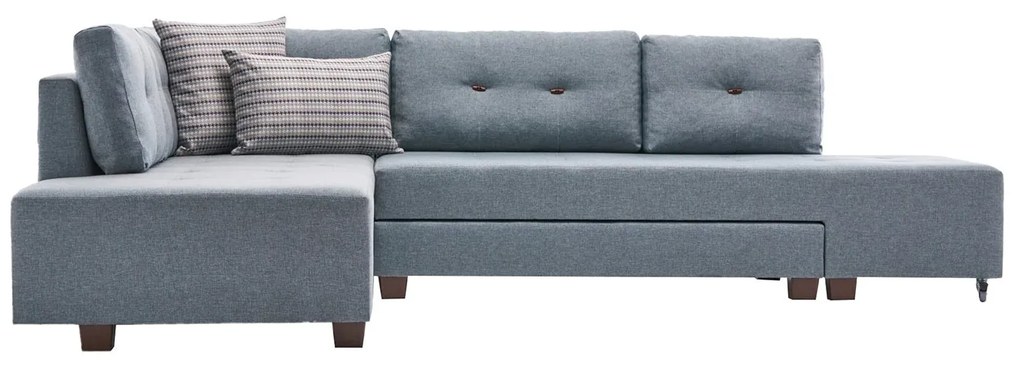 Sofá-Cama de Canto Manama – Azul Claro – 280x85x206 cm