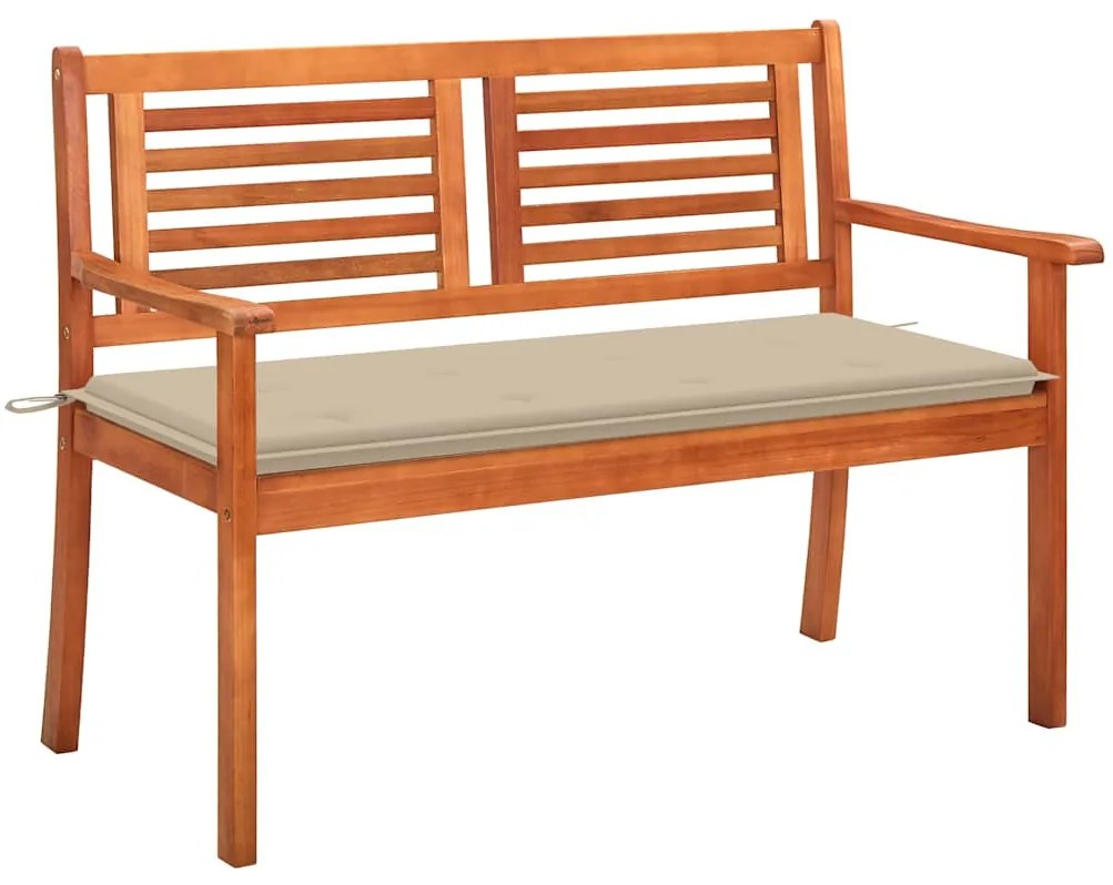 Banco de jardim 2 lugares c/ almofadão 120 cm eucalipto maciço