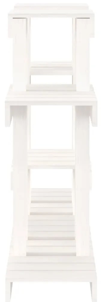 Suporte para plantas 104,5x25x77,5 cm pinho maciço branco
