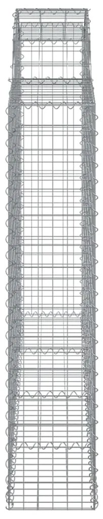Cestos gabião arqueados 12 pcs 200x30x140/160 ferro galvanizado