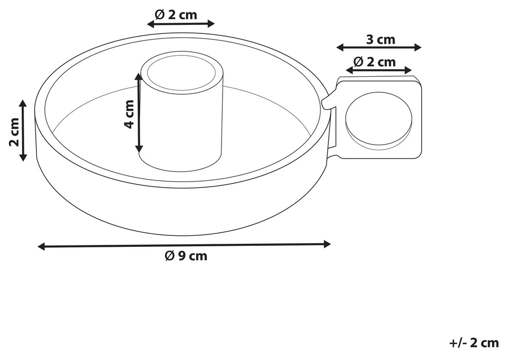 Castiçal em metal preto ø 9 cm CHORIO Beliani