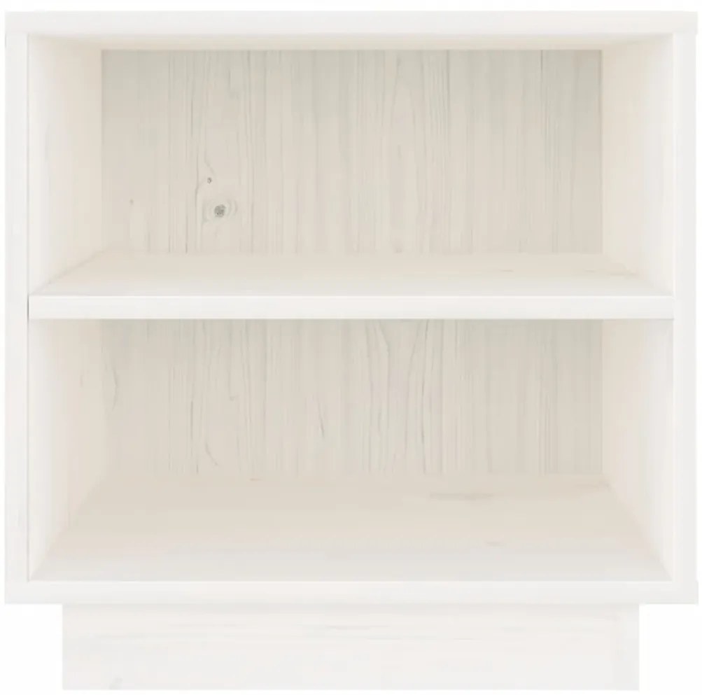 Mesas de cabeceira 2 pcs 40x34x40 cm pinho maciço branco