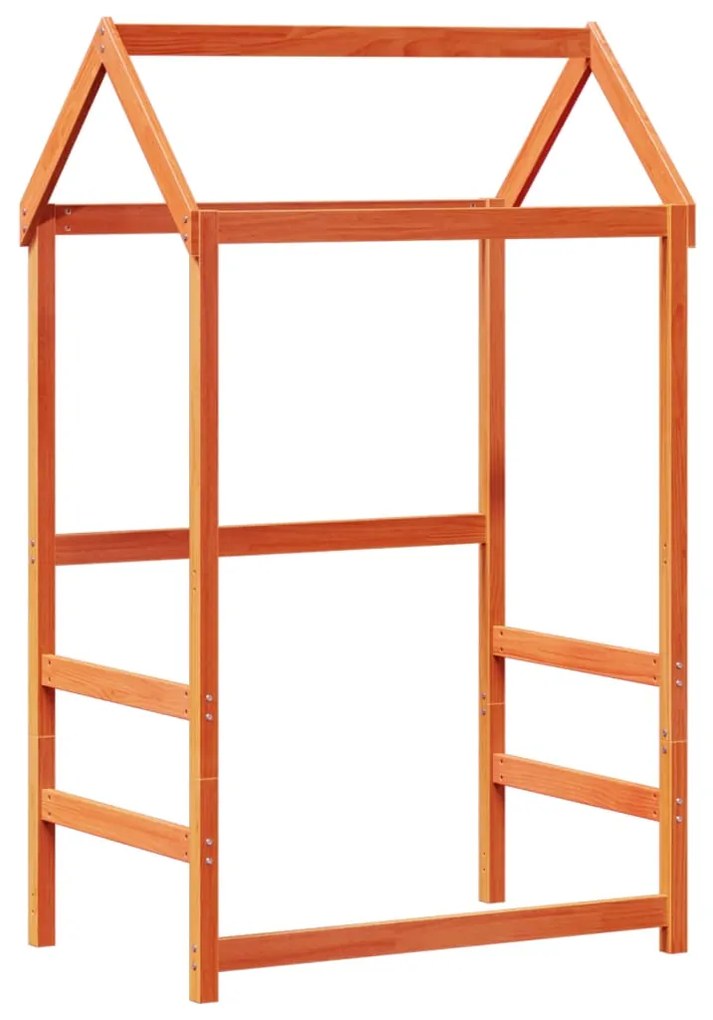 Sofá-cama com telhado 90x190 cm pinho maciço castanho-mel