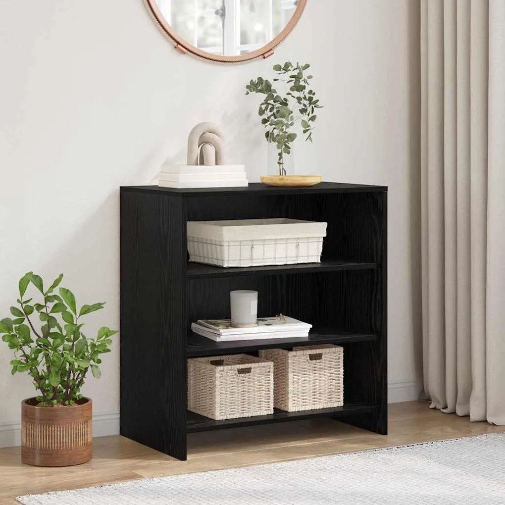 vidaXL Buffet Carvalho Preto 70x41x75 cm Madeira de Engenharia