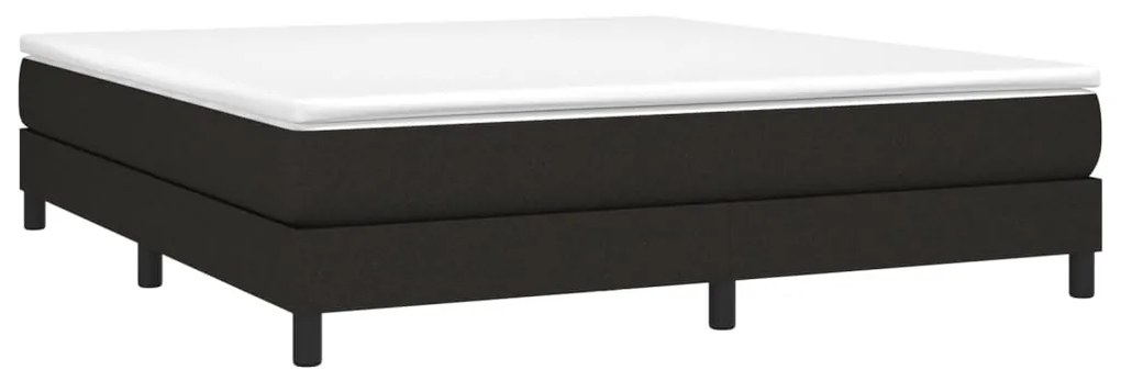 Estrutura de cama sem colchão 160x200 cm tecido preto