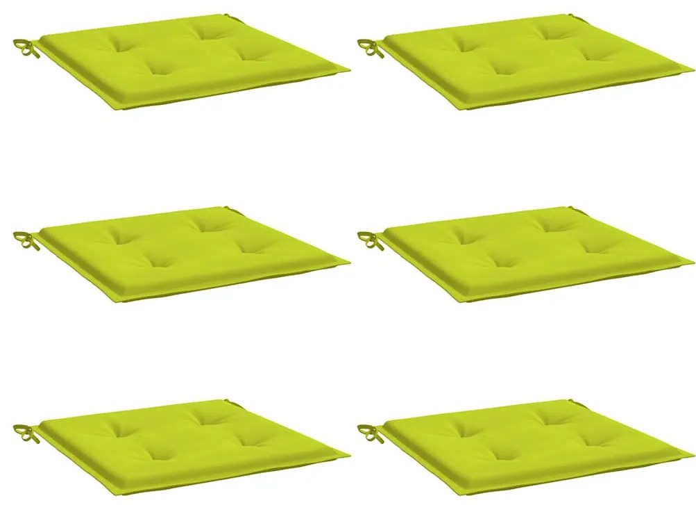 Almofadões cadeiras jardim 6 pcs tecido oxford verde brilhante