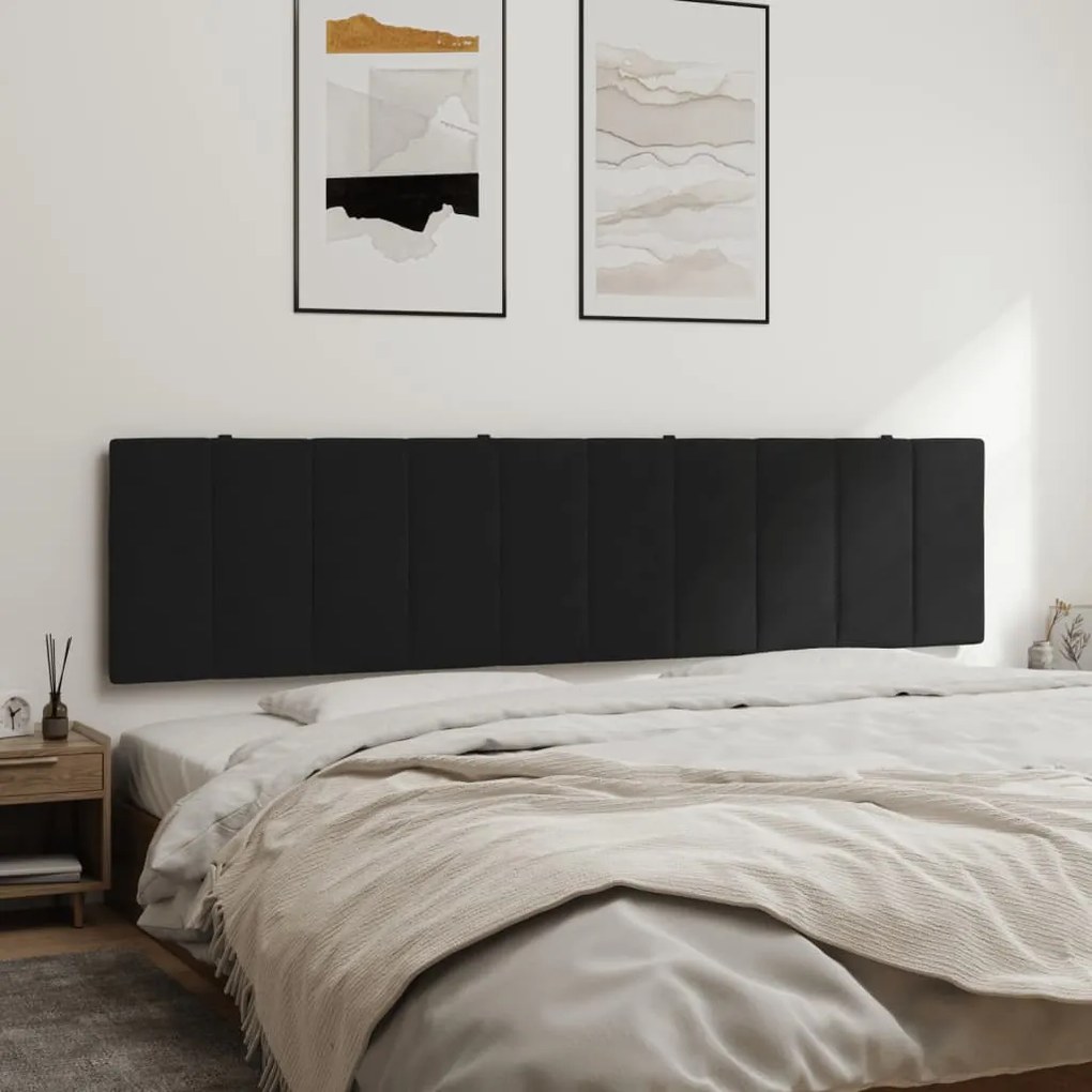Almofadão de cabeceira 200 cm veludo preto