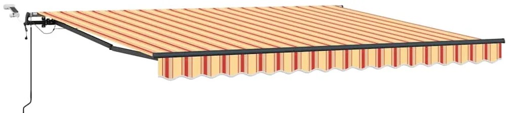 Toldo Retrátil Automático com LED Amarelo e Laranja 400x300 cm