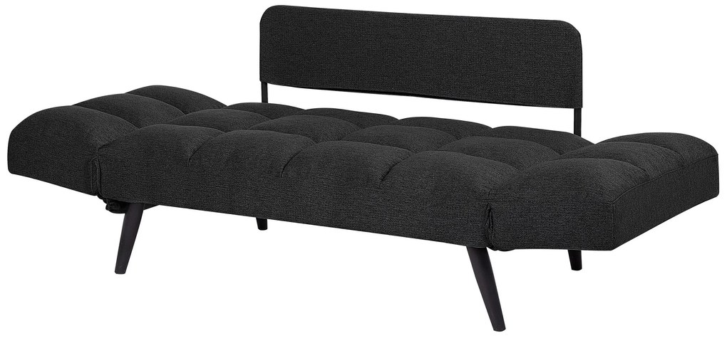 Sofá-cama em tecido preto BREKKE Beliani
