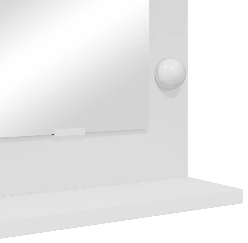 Espelho de Toucador com Luzes LED Branco 60x45x18 cm