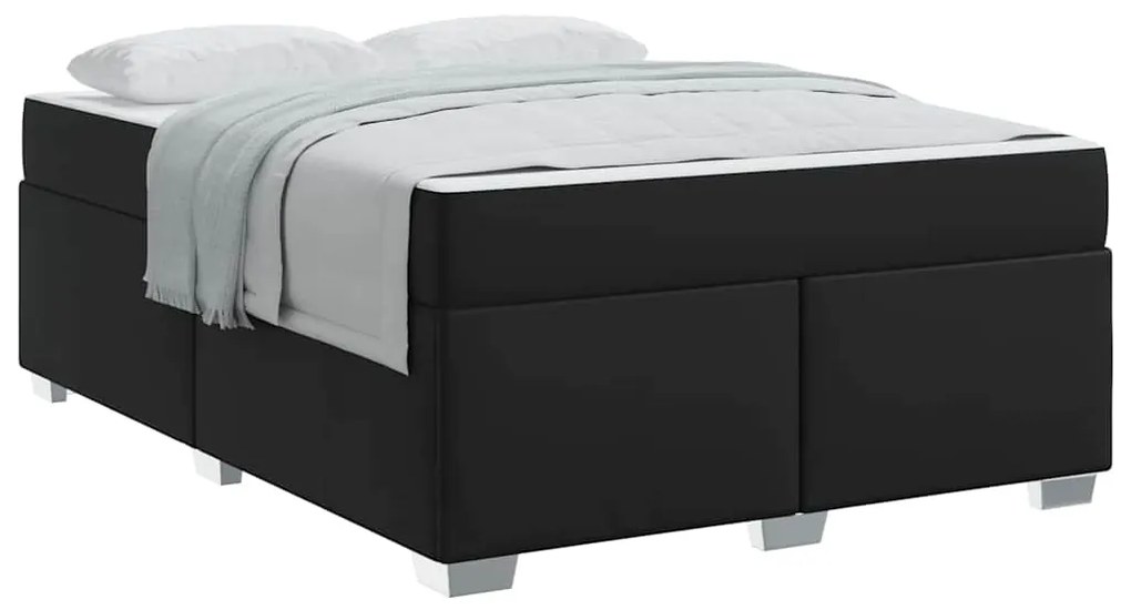 Estrutura da Cama Outros Preto 140 x 200 cm Couro sintético