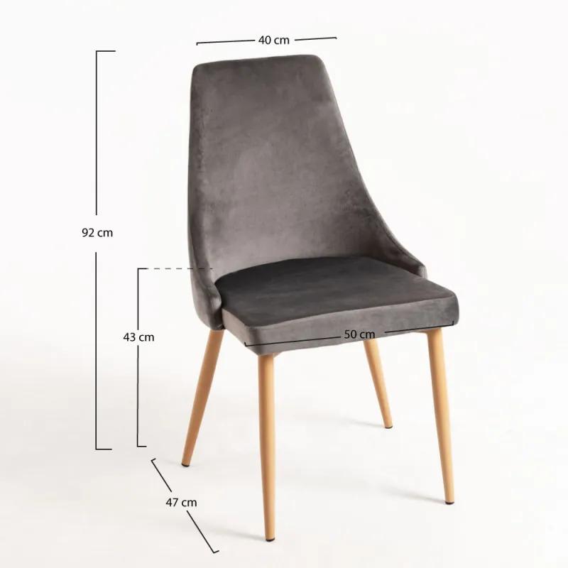 Cadeira Stoik Wood - Cinza escuro