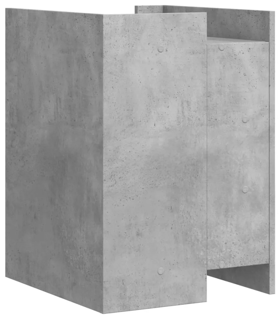 Mesa de cabeceira 45x50x65 cm derivados madeira cinza cimento