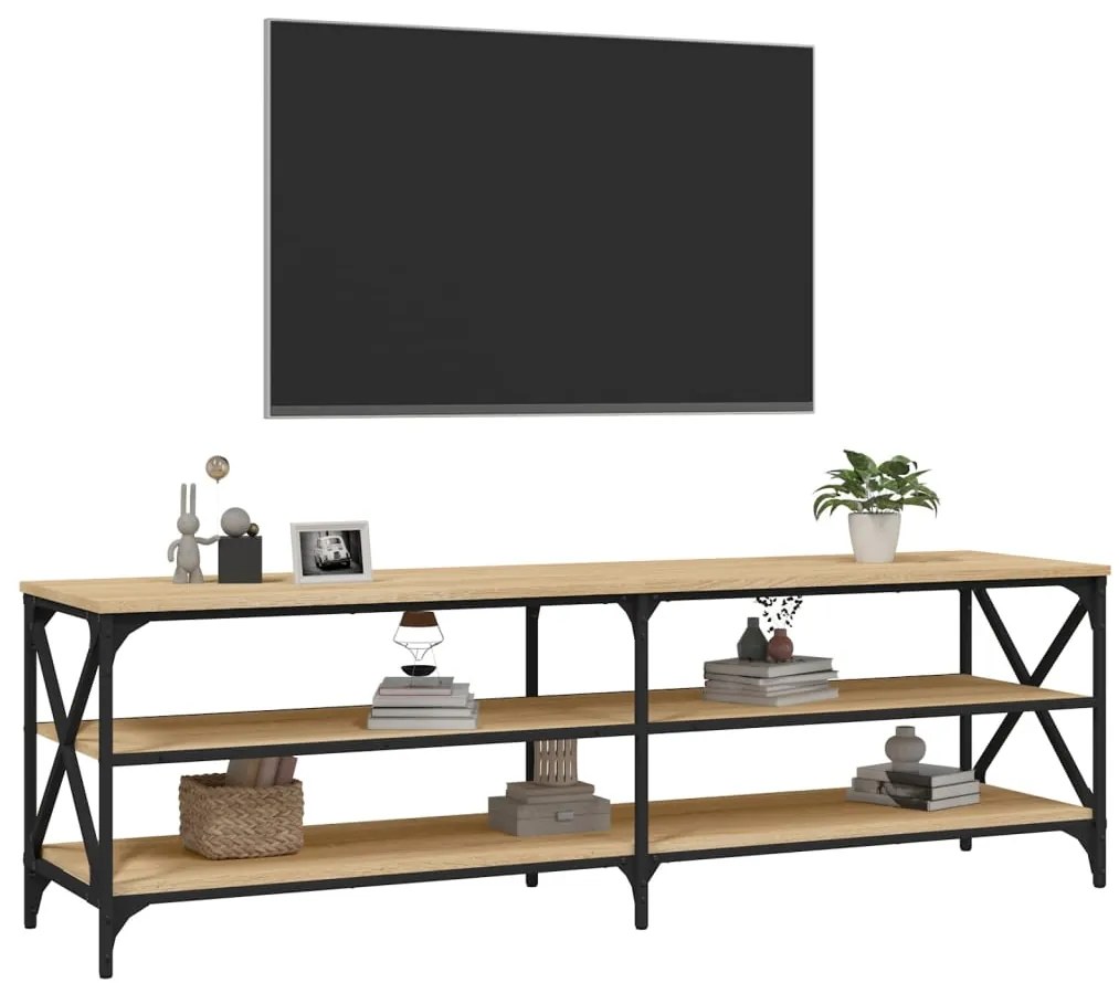 Móvel de TV 160x40x50 cm derivados de madeira carvalho sonoma