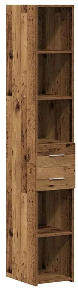 Armário Slim vidaXL Madeira Antiga 30x42.5x225 cm Madeira Engenharia