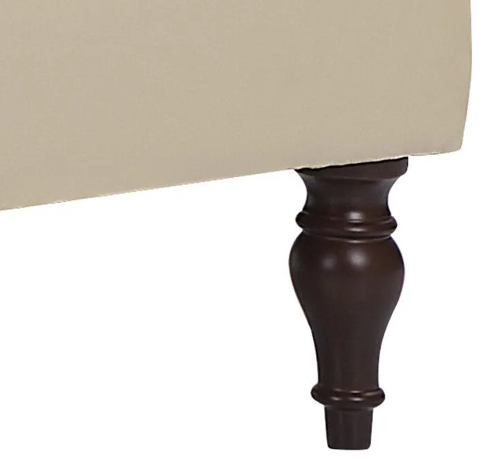 Chaise-longue à direita com arrumação em pele sintética creme PESSAC II Beliani