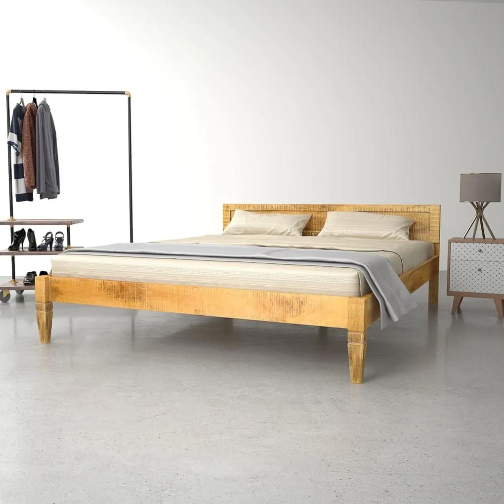Estrutura de cama em madeira de mangueira maciça 160x200 cm