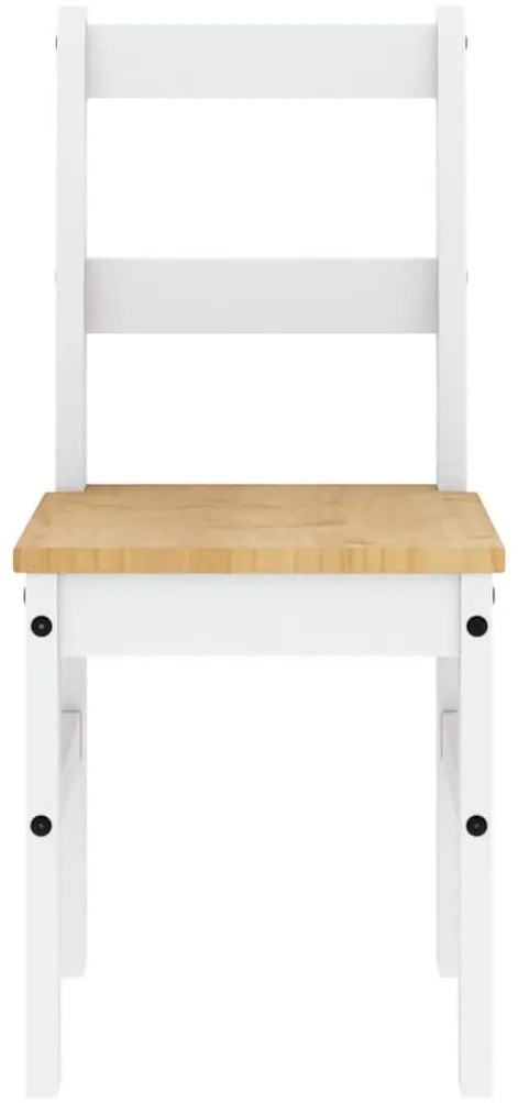 4 pcs conjunto de jantar Panama madeira pinho maciça branco