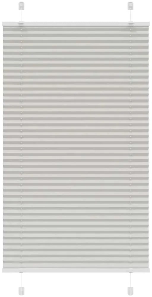 Cinzento Luz Plissada Cega 80x100 cm Largura Tecido 79,4 cm