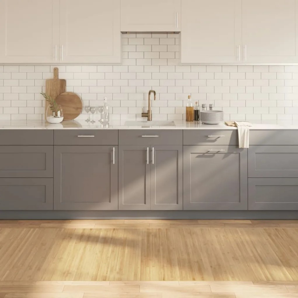 vidaXL Tapete retangular 100x400 cm bambu cor natural clara