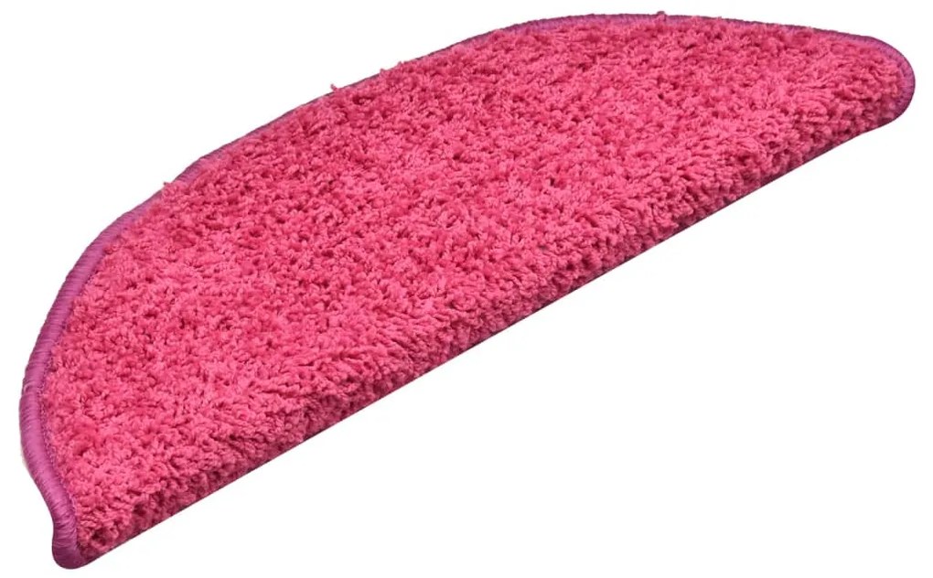 Tapete/carpete para degraus 15 pcs 56x17x3 cm rosa