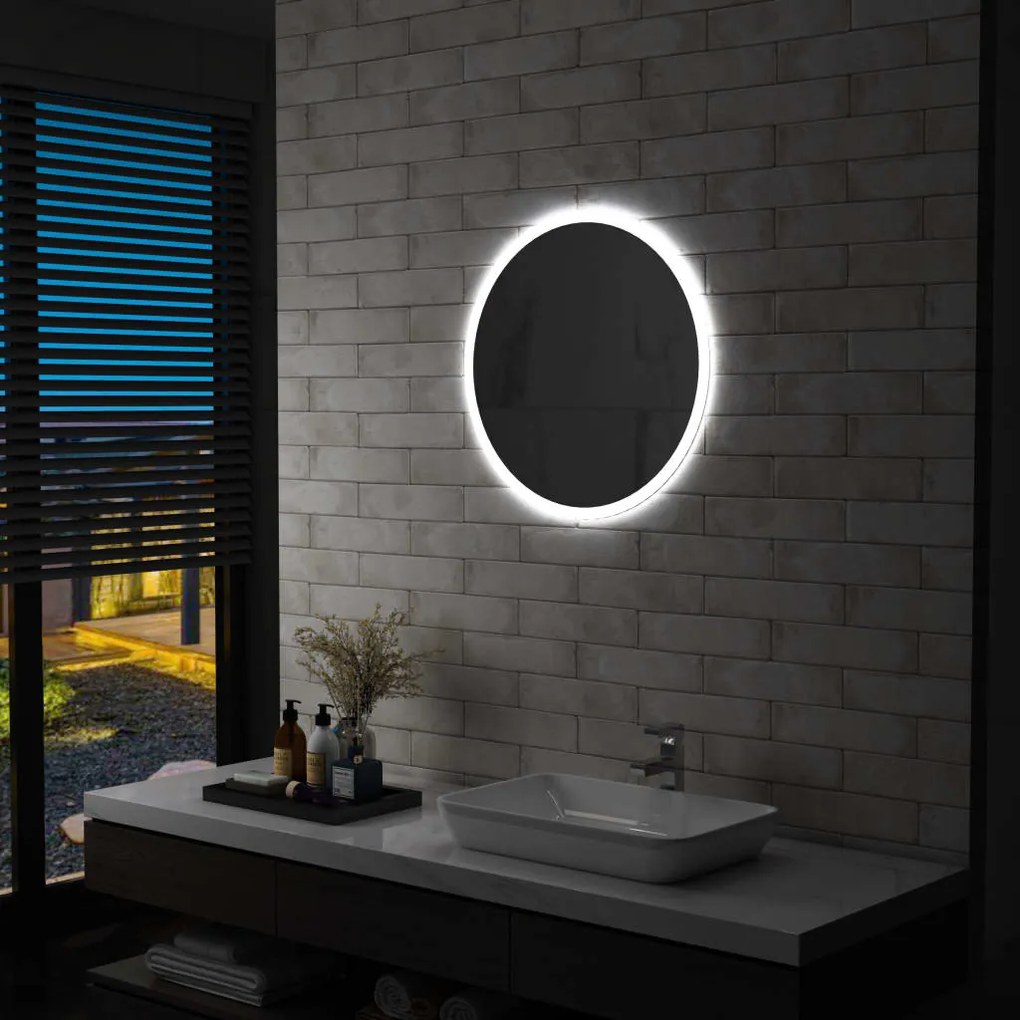 144723 vidaXL Espelho LED para casa de banho 60 cm