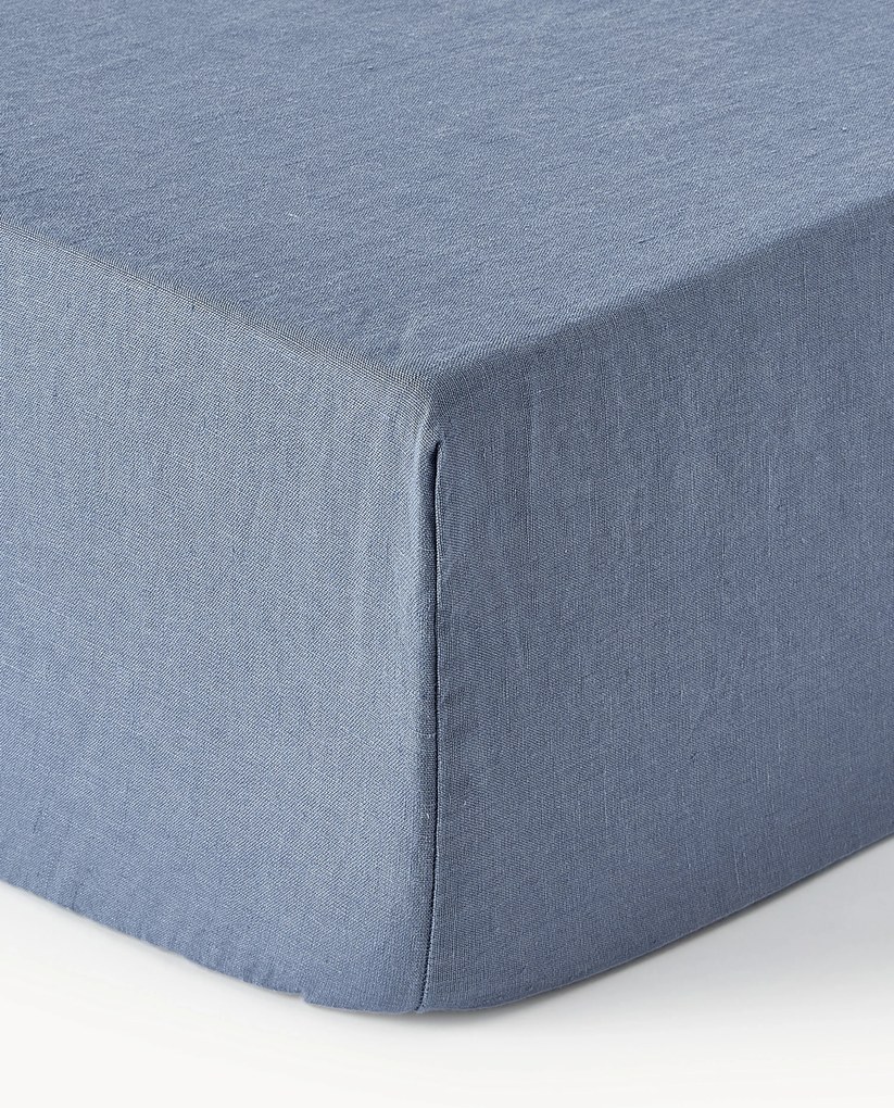 Lençol em linho lavado com elástico boxspring Airy