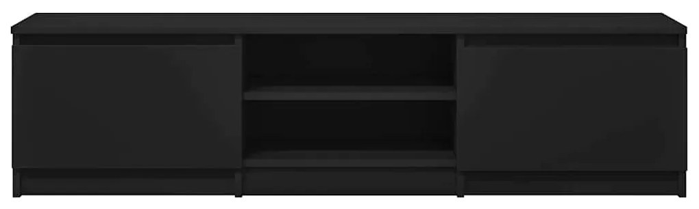 Móvel de TV 140x40x35,5 cm derivados de madeira preto