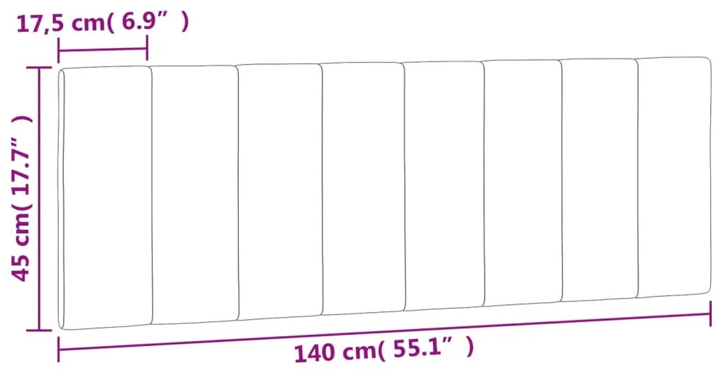 Almofadão de cabeceira 140 cm veludo preto