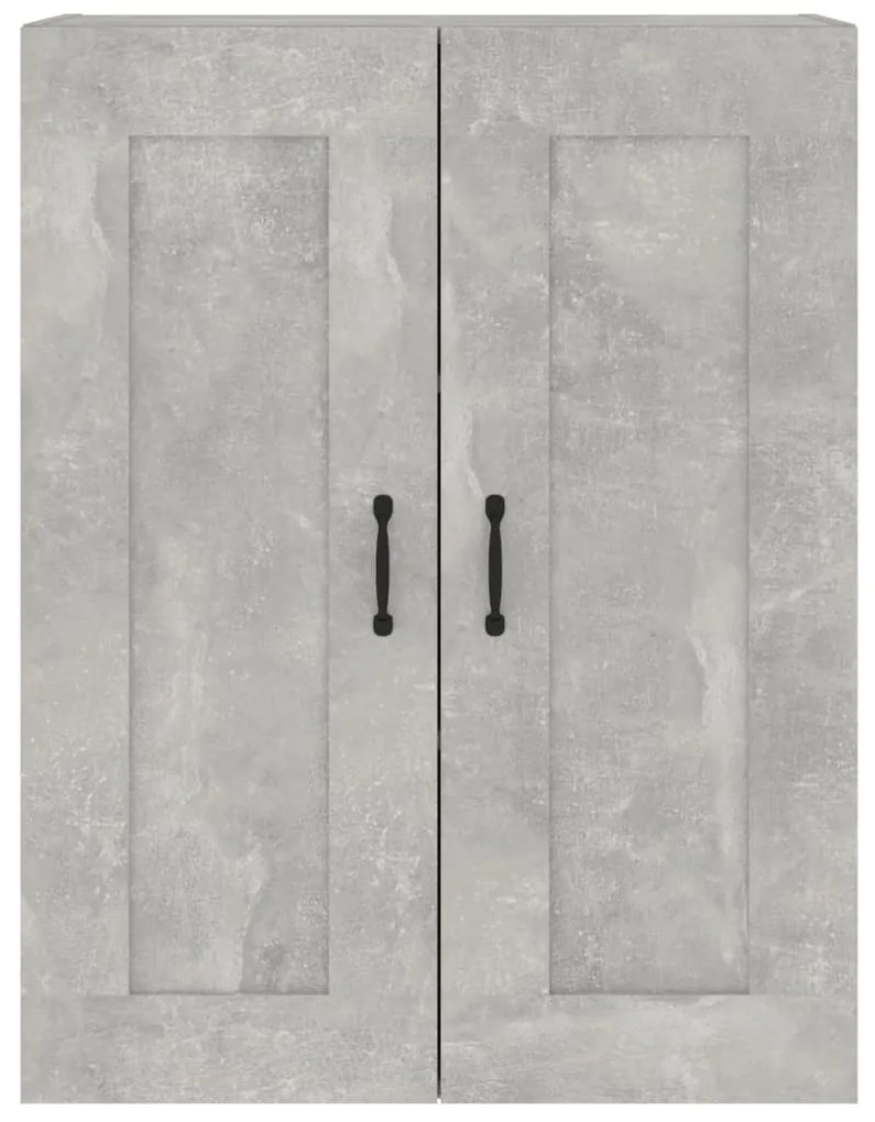 Armário de parede suspenso 69,5x32,5x90 cm cinzento cimento