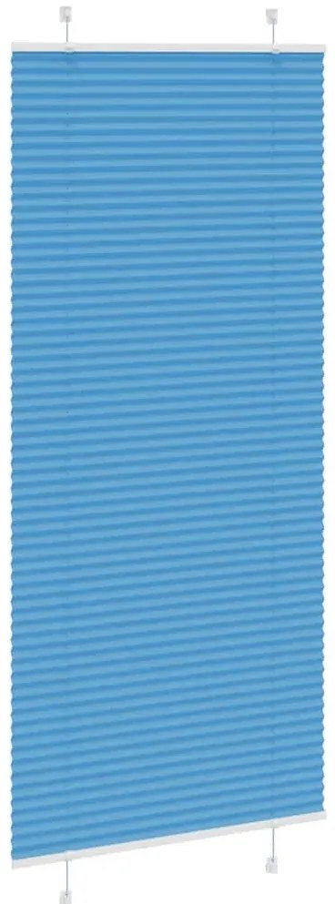 Azul Plissada Cega 95x200 cm Largura Tecido 94,4 cm Poliéster