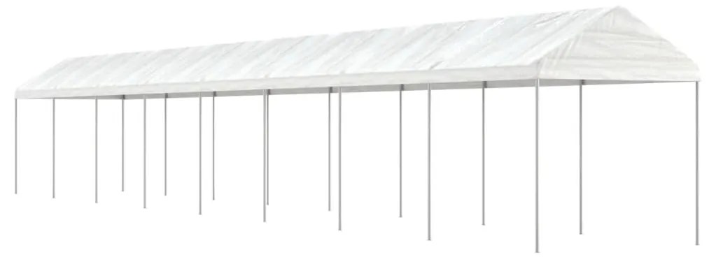 vidaXL Gazebo com telhado 17,84x2,28x2,69 m polietileno branco